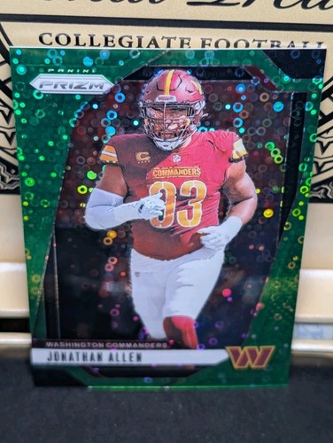 Panini Prizm No Huddle Jonathan Allen 2024/10 discoteca verde lima #292 SSP - Imagen 2 de 20