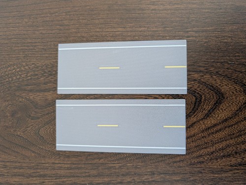 MRG RoadWayz - N Scale Road System - Dashed Straight Pair 124mm x 50mm - Picture 1 of 3
