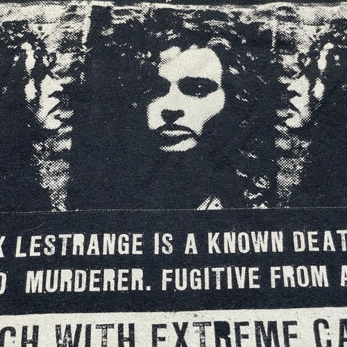 Camisa Harry Potter Wanted Bellatrix Lestrange Camiseta Negra Talla M - Imagen 5 de 10