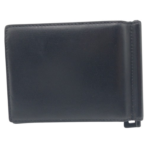 Portefeuille Yves Saint Laurent cuir noir outlet double pli avec emplacements pour cartes occasion