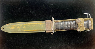 WWII US Military M3 UTICA Fighting Dagger Knife USM8A1 Scabbard C12