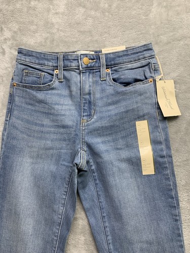 Universal Thread High Rise Slim Straight Vtg Stretch Jeans Sz 00/24L NWT (W661) - Picture 2 of 10