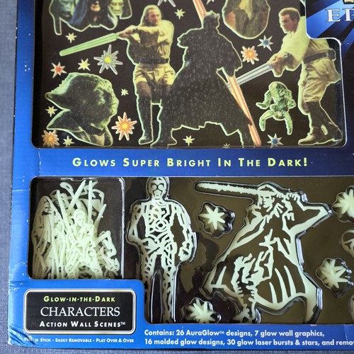 New 1999 Illuminations Star Wars Episode I Glow In The Dark Characters Wall - Picture 6 of 6