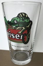 Vtg 1997 Budweiser Louie the Lizard Glass Anheuser-Busch Bar Pint Glass 16 oz.