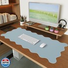 iCasso Leder Mauspad, extra großes Schreibtischunterlage für Schreibtisch, wasserdicht