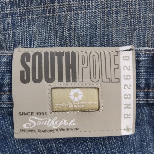 Vintage South Pole Jeans Größe 34 x 32 Wide Leg Skater Herren Baggy Denim Y2K 90s - Bild 5 von 17