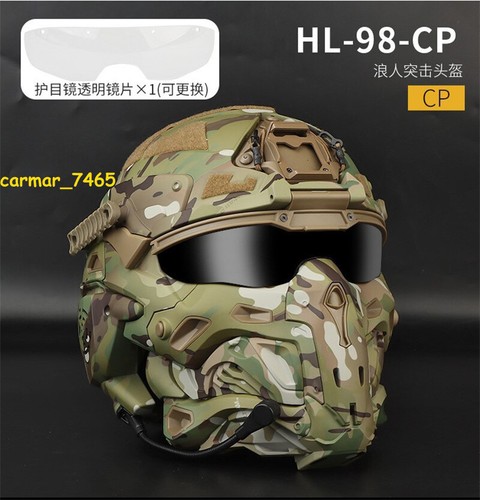 Tactical Assault Helmet Mask W/ Built In Headphones Riding Movie Cosplay Props - Picture 5 of 13