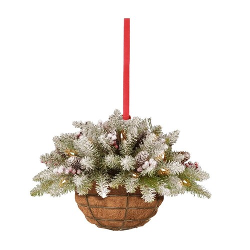 Flower Basket Xmas Tree Pendant 2D Hanging Basket Hanging Gift - Picture 3 of 11