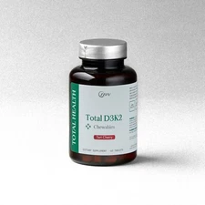 Total Vitamin D-3 & K-2 Chewable Tablets Natural Cherry Flavor 60 servings