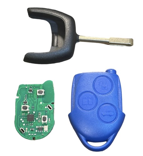 NEU 3 TASTEN BLAU FERNBEDIENUNG SCHLÜSSELANHÄNGER, PASST FORD TRANSIT MK7, 2006> 2014 - Bild 4 von 4