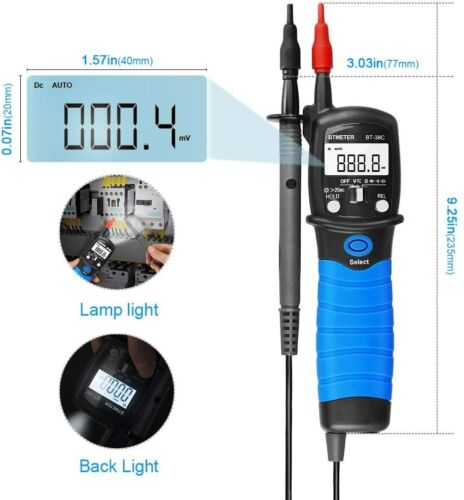 BTMETER Digital Multimeter TRMS AC/DC Spannung Ohmmeter Durchgangsprüfer Stift - Bild 2 von 10