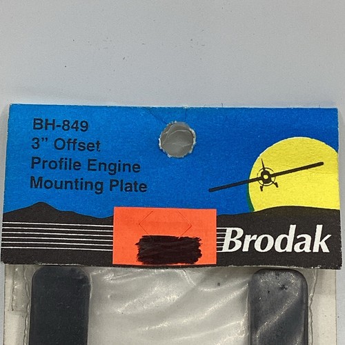 NOS Brodak Model RC Airplane BH-849 3” Offset Profile Engine Mounting Plate - Picture 2 of 5
