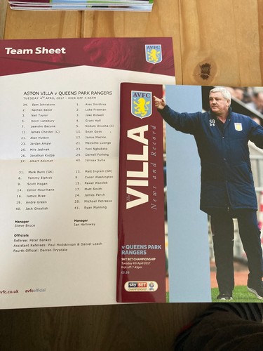 Aston Villa Programme 2016/17 2017/18 2018/19 2019/20 2021/22 2022/23 2023/24 - Bild 43 von 376