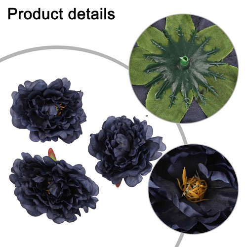 Realistic Artificial Peony Flower Heads for Wedding Bouquets 13CM Pack of 3 - Picture 11 of 42