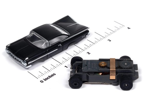 Auto World Thunderjet SC408-3B 1959 Chevy Impala glänzend schwarz HO Scale Slotcar - Bild 2 von 4