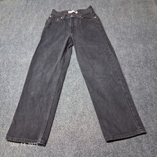 Levi 550 jeans Boys 14 Slim Slim Fit Tapered Leg 25x27 Black Wash