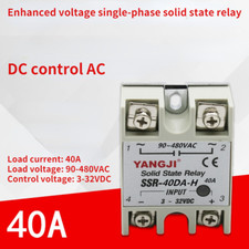 DC Control AC DC-AC Enhanced Voltage Single Phase Solid State Relay SSR-40DA-H