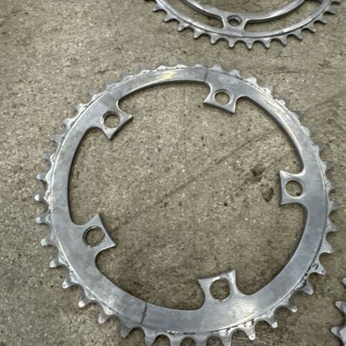 HUGE LOT - 6 Sets Vintage Stronglight 49D Chainrings, 52/42T, Double, 5-Pin Road - Picture 9 of 24