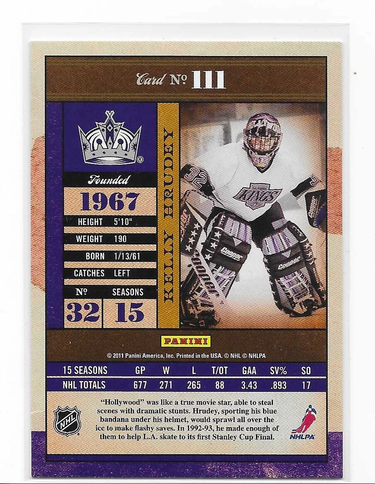 2010-11 Panini Playoff Contenders Classic Ticket Kelly Hrudey - LA Kings - Image 2 of 2