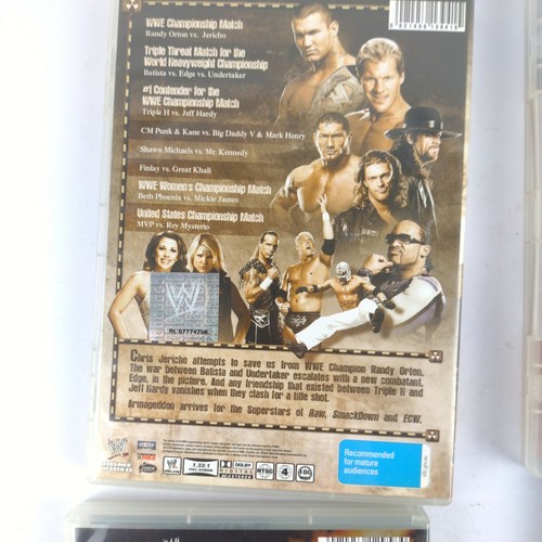 WWE Armageddon Wrestling 4x DVD Set 2004 2005 2006 2007 Region 4 - VGC - Picture 2 of 7