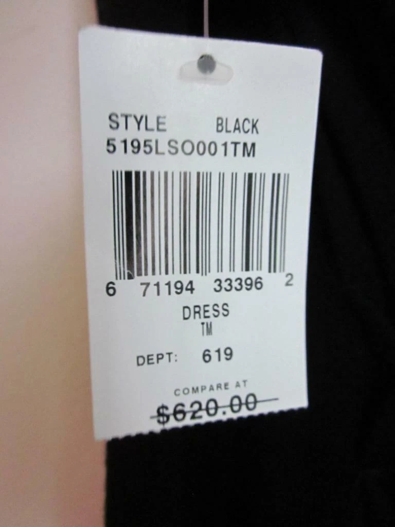 Longchamp Black Long Sleeve Knee Length Dress Sz Med Wool Silk Lined NWT Rt $620