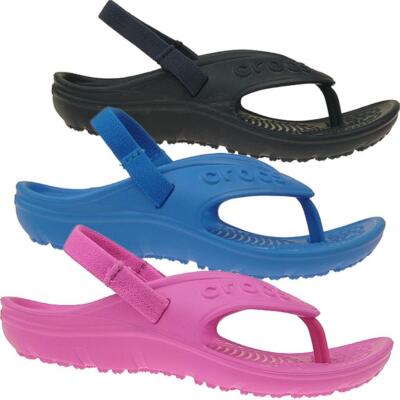 CROCS Hilo Flip mit Fersenhalterung* (*bis C13) in 3 Farben NEU Gr.22-35