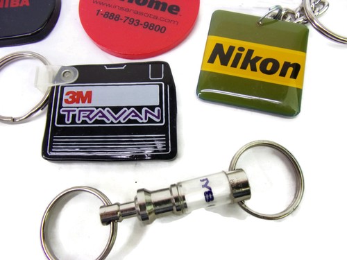 Lot Of 10 Assorted Technology Themed Keychains ~ Bell South Corel Nikon 3M ~ - Picture 3 of 6