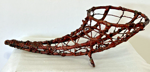 WIRE CORNUCOPIA DECORATIVE GOTHIC HORN OF PLENTY WIRE BASKET THANKSGIVING 15 IN - Picture 15 of 15