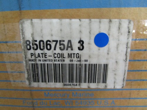 *NEW OEM* 0820 Mercury Quicksilver Coil Mounting Plate 850675A3 - Picture 9 of 10
