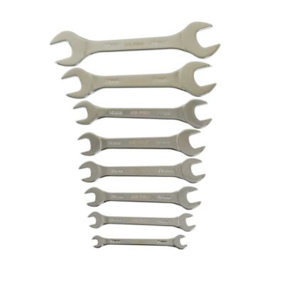 US PRO Tools 8pc Extra Flat Thin Double Open End Spanners 6 - 23mm Spanner 3875