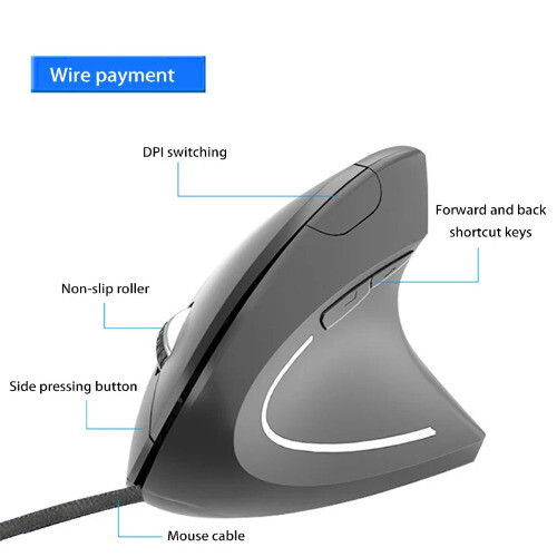Wireless Mouse Bluetooth 2.4GHz Ergonomics Mouses 1600DPI Adjustable - Bild 5 von 17