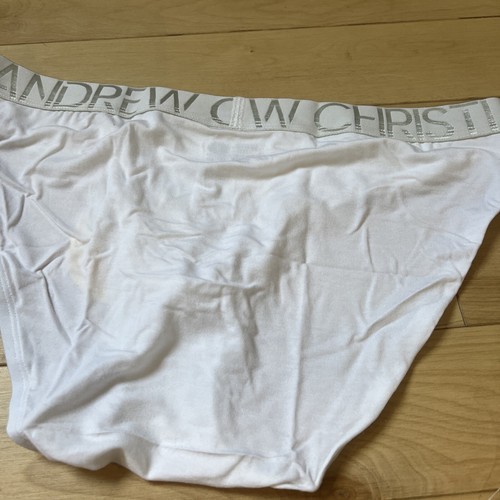 Last Medium - - - ANDREW CHRISTIAN - Happy Modal Brief, WHITE, SILVER Lettering - Picture 5 of 5