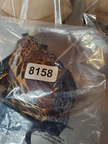 Natori 32B Feathers Contour Plunge Lace-Trim Bra 730023 Coal Luxe Leopard Print - Picture 6 of 6