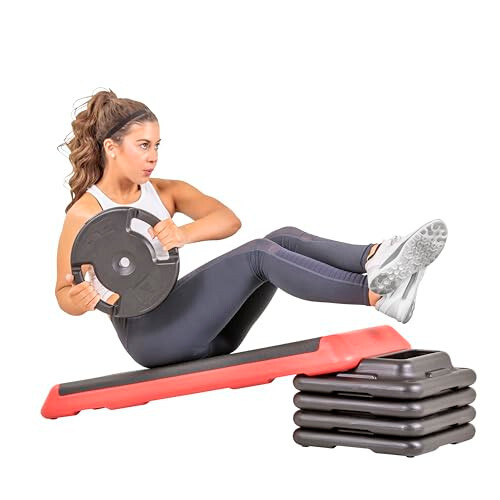 The Step (Made in USA) Freestyle Aerobic Platform, Red – Health Club Size for In - Picture 3 of 6