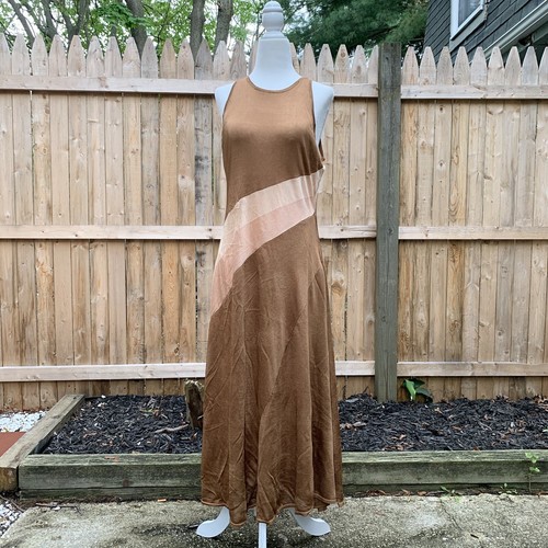 Free People Brown Rayon Maxi Dress Size 