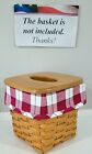 Crazy Good Tall Tissue Basket Liner from Longaberger Picnic Plaid fabric!
