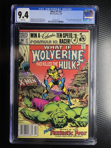 What If? #31 CGC NM 9.4 WHITE Pages Wolverine killed the Hulk! MCU Bronze Age