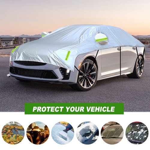 CICMOD Half Car Covers All Weather Protection Dust/Sunproof Waterproof Snowproof - Picture 10 of 17