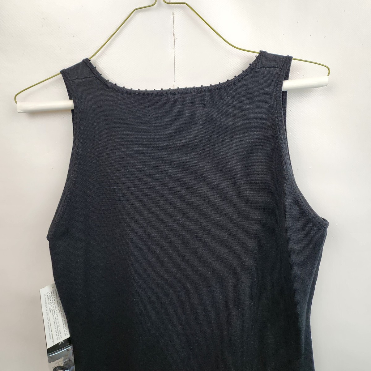 Jones New York Evening Womens Tank Top Medium Black Silk