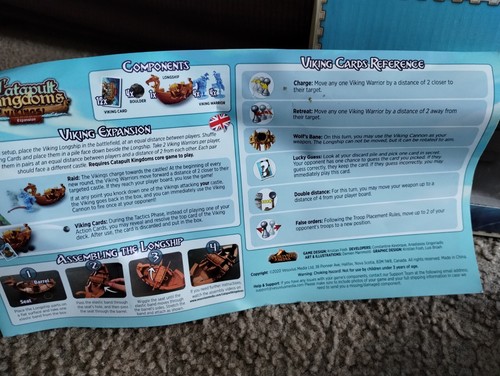 Expansión Catapult Kingdoms Vikings *SOLO EL BARCO VIKINGO* y libro de reglas - Imagen 4 de 4