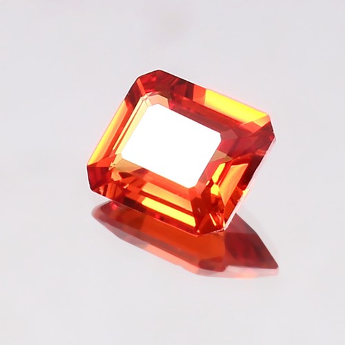 AAA 10x8 MM Ceylon Fanta Orange Sapphire Loose Radiant Gemstone Cut Sapphire Cut - Picture 3 of 4
