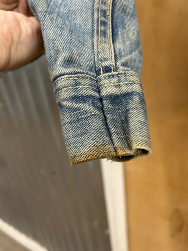 VTG 1970's Lee Riders Union Made Sanforized Embroidered Denim Jean Jacket Size M - Picture 17 of 21