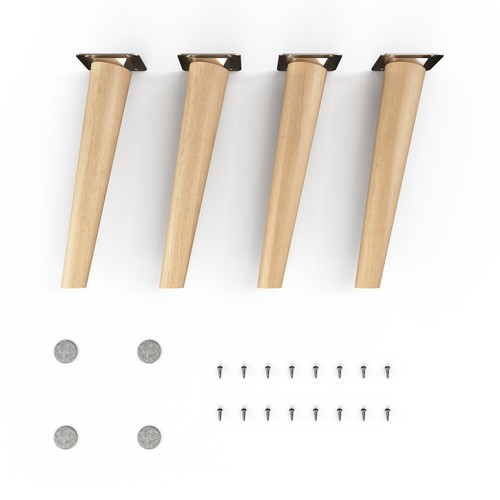 4x sossai® Holzfüße schräg Holzmöbelfüße Tischbeine Möbelbeine Holz Möbelfüße - Bild 16 von 18