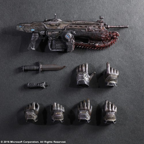 Play Arts Kai Game Gears of Wars Marcus Fenix PVC Action Figure Toy Gift Boxed - Picture 14 of 14