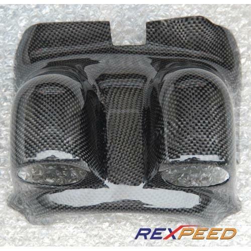 Rexpeed Carbon Fibre Steering Column Dual Gauge Pod - Mitsubishi Evo 7-9 - Picture 2 of 3
