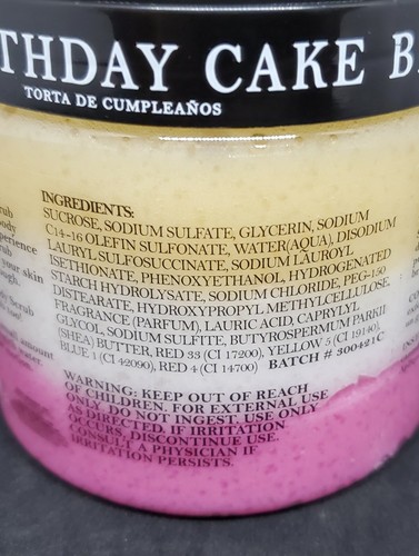 ONYX BATHHOUSE 'Exfoliante Corporal Espumoso' en 'Pastel de Cumpleaños' - 20 OZ - NUEVO Y SELLADO - Imagen 4 de 5