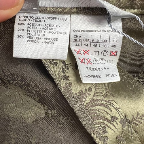 MAX MARA Trousers Womens UK 16 Beige Forest Floral Pants Boho Designer Straight - Picture 13 of 13