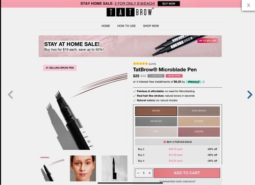 TATBROW 3 PACK👁 Microblade Brow Pen🖊by Underlining Beauty 24 HRS 💦 Waterproof - 第 6/8 張圖片