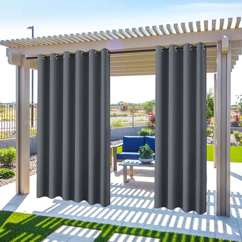 Wasserdichte Outdoor Vorhänge Thermo Vorhänge Verdunkelung für Terrasse Garten Öse - Bild 11 von 74