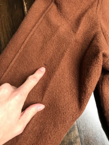 Neiman Marcus Vintage Women’s 100% Wool Coat Brown/Dark Camel Size 12 - Picture 6 of 11